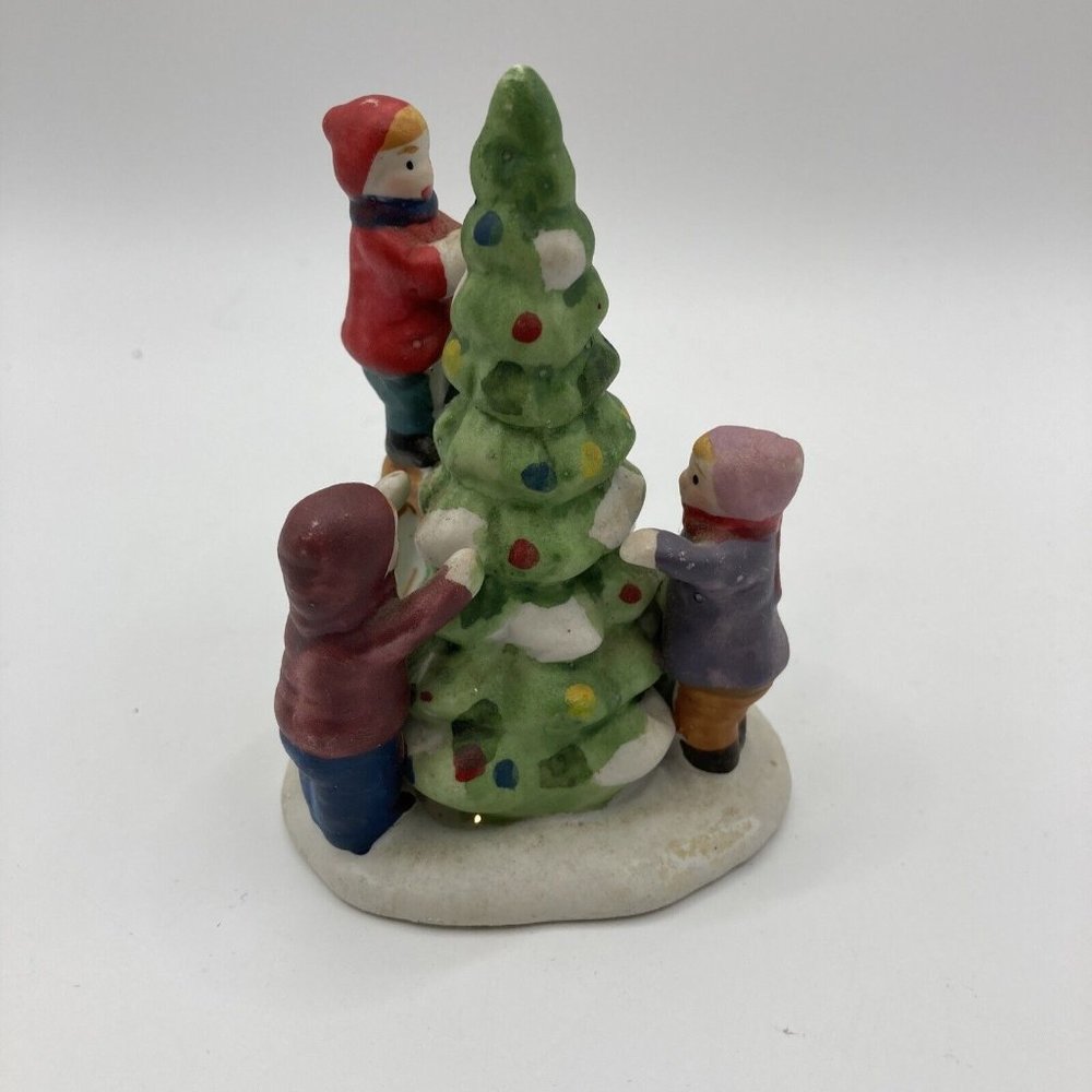 1991 LEMAX DICKENSVALE ~ PORCELAIN 4 KIDS DECORATING TREE